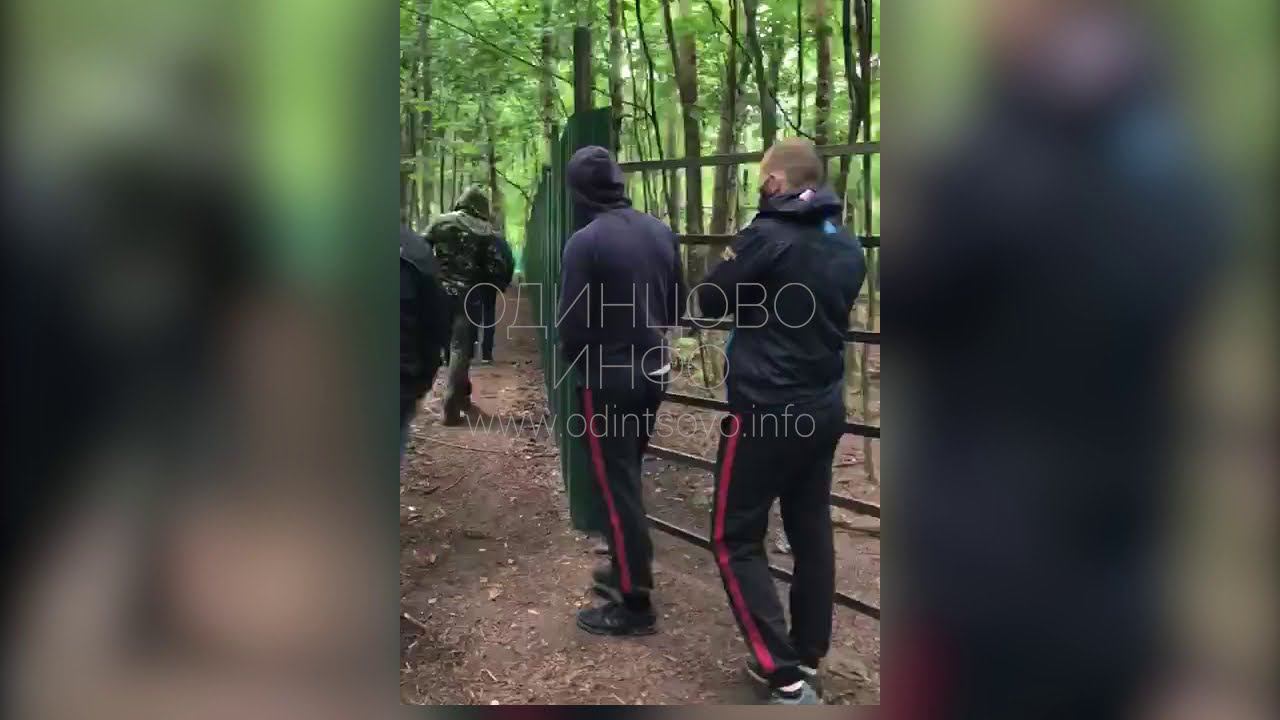 Застройщик привёл охрану для защиты забора от жителей Барвихи смотреть онлайн