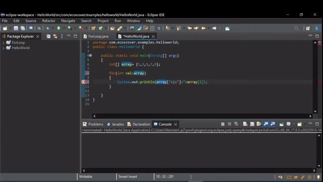 Java Basics for Beginners: Enhanced For Loop iterating over an array of Integers смотреть онлайн