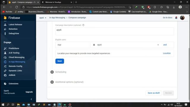 Firebase In App Messaging | Faris Dzulfiqar Prasetyo Rochadi | 1931730104 смотреть онлайн