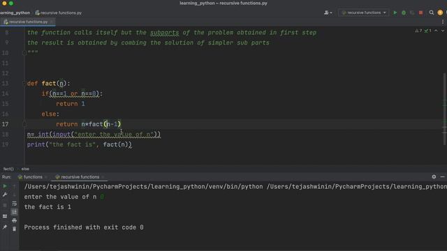 Python for beginners | Python Part 18:- Recursive functions смотреть онлайн