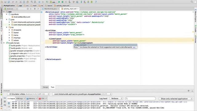 Capítulo 20 - Android Studio, elemento ScrollView en android смотреть онлайн
