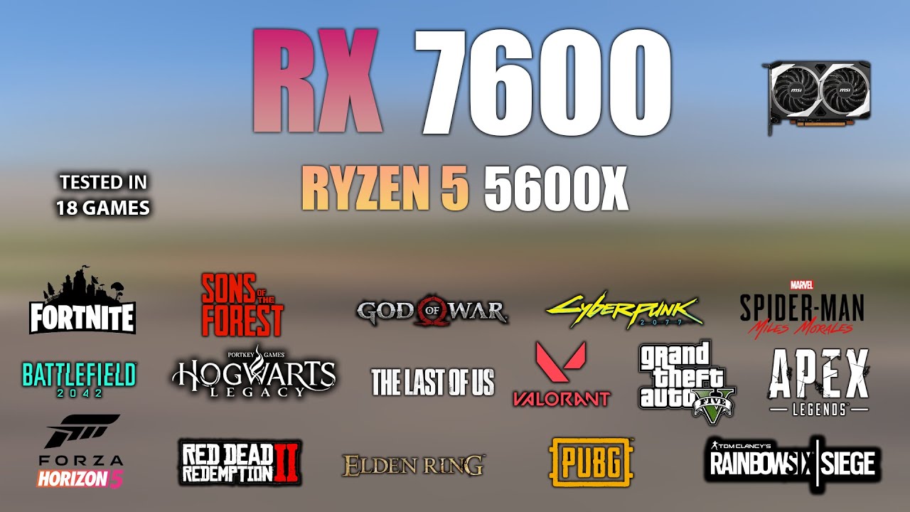 Тест RX 7600 в 18 играх — RX 7600 Gaming