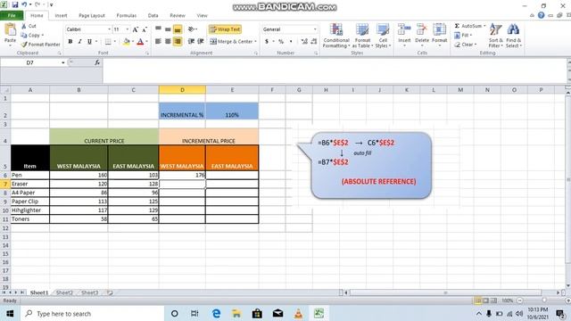 How to use absolute cell reference in formula | Microsoft excel intermediate | tutorial 2 2021 смотреть онлайн