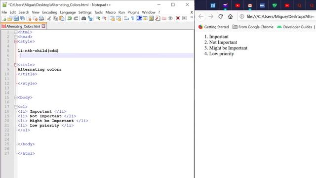 Minute Coding CSS Lesson 7 Alternating Row Colors (nth-child) смотреть онлайн