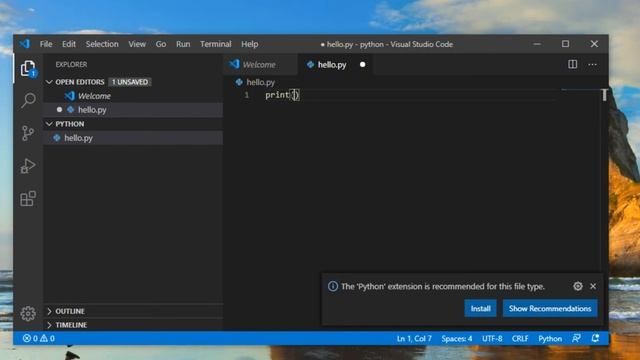 How to Run a python File inside VS Code смотреть онлайн