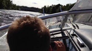 Лосевские пороги на катере 1