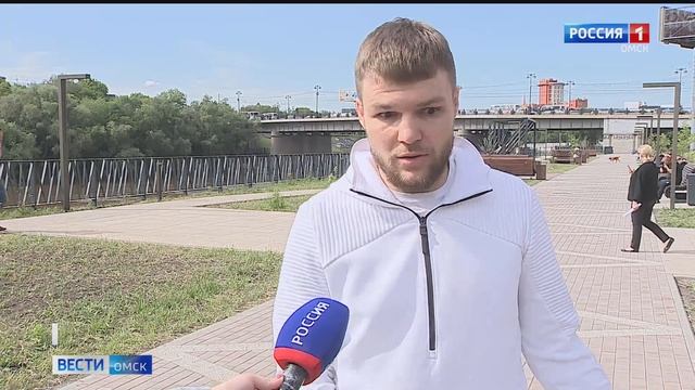 В Омске начался третий этап благоустройство набережной Оми на улице Чехова