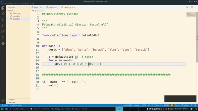 A collections.defaultdict konténer | Python смотреть онлайн