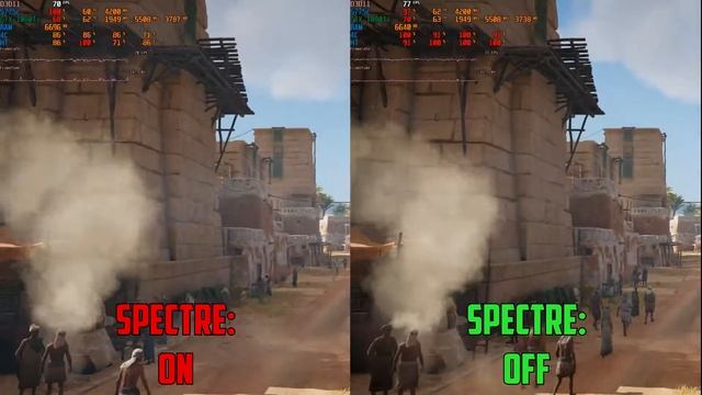 Intel Core i7-5775c@4.2GHz VS Spectre in AC:Origins Benchmark смотреть онлайн