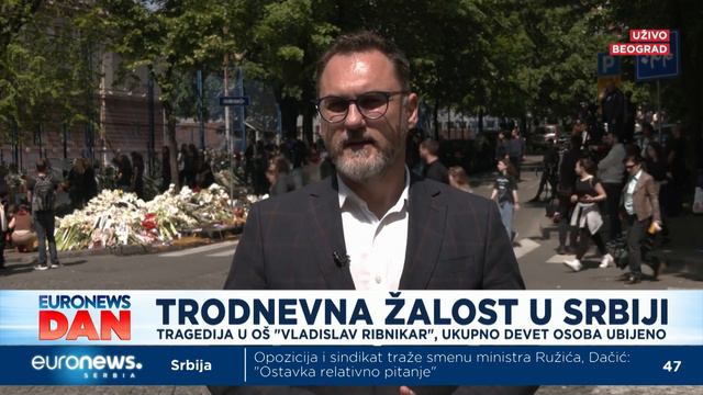 Trodnevna žalost u Srbiji: Građani odaju poštu nastradalima u pucnjavi u školi смотреть онлайн