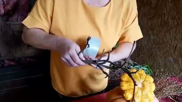 НочьИскусств2020#КультураРФ "Осень рыжая подружка" Букет из природного материала. СДК с. Отрадное смотреть онлайн