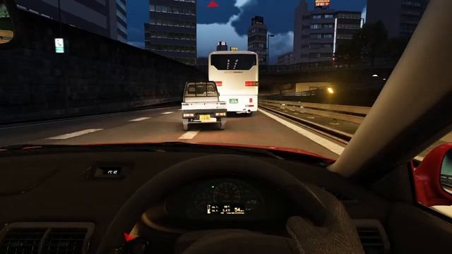 Assetto Corsa shutoko traffic in Honda Integra смотреть онлайн