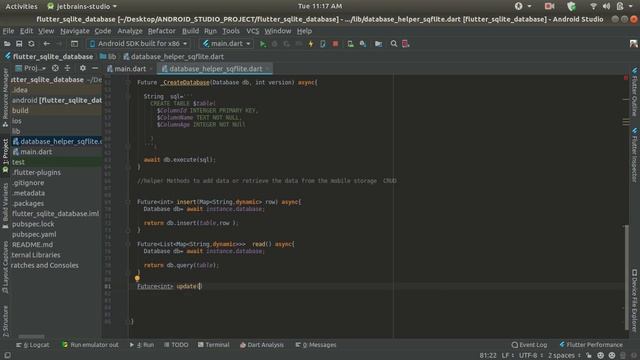 SQFlite Database Helper Methods to perform CRUD operation in SQFlite - flutter tutorial смотреть онлайн