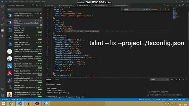 How to automatically fix tslint errors in all files angular typescript in vscode смотреть онлайн