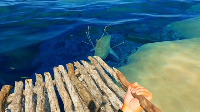 АКУЛА НАПАЛА НА МОЙ ОСТРОВ! ОПАСНАЯ БИТВА С ГИГАНТСКОЙ АКУЛОЙ В STRANDED DEEP смотреть онлайн
