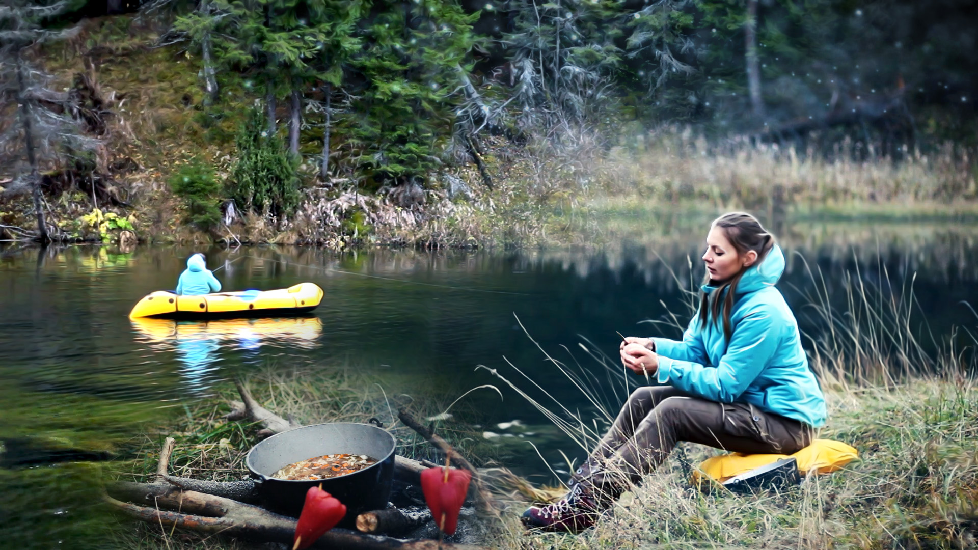Прогулка до красивейшего дикого озера! А также рыбалка с пакрафта и полевая кухня.