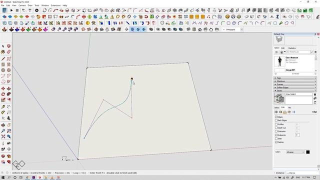 How to draw spline in SketchUp complete tutorial | Geo Creations смотреть онлайн