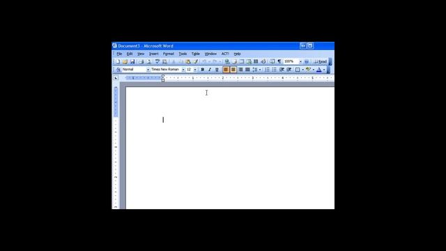 Microsoft Word 2003 For Beginners Part 1