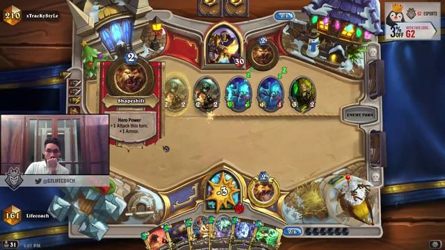 Hearthstone Game #7: Lifecoach playing Druid - S21 смотреть онлайн