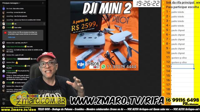 BATE PAPO SOBRE DRONES E AÇÃO ENTRE AMIGOS COM ZMARO: DRONE DJI MINI 4 PRO com IPHONE XR em 29% смотреть онлайн