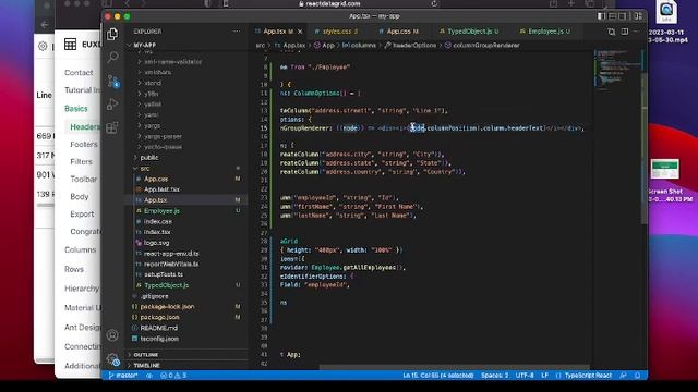 React DataGrid Grouped Columns смотреть онлайн