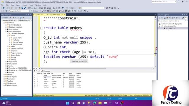 MS SQL Server tutorial in Hindi | lecture 3 | Like operator | Constrain | Update statement | смотреть онлайн