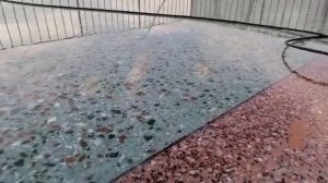 Мозаичный пол .  Пол с мраморной крошкой.