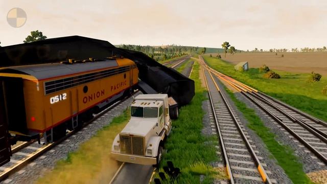Trains and Railroad Car Сrashes ? BeamNG.Drive смотреть онлайн