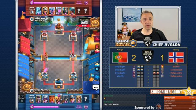 How Top Clash Royale Players Play Decks: VITOR vs HELGE ANDRE (Portugal vs Norway) смотреть онлайн