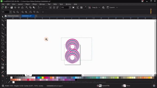 3D Typography effect | CorelDraw 2022 tutorial for beginners Ayan Graphics смотреть онлайн