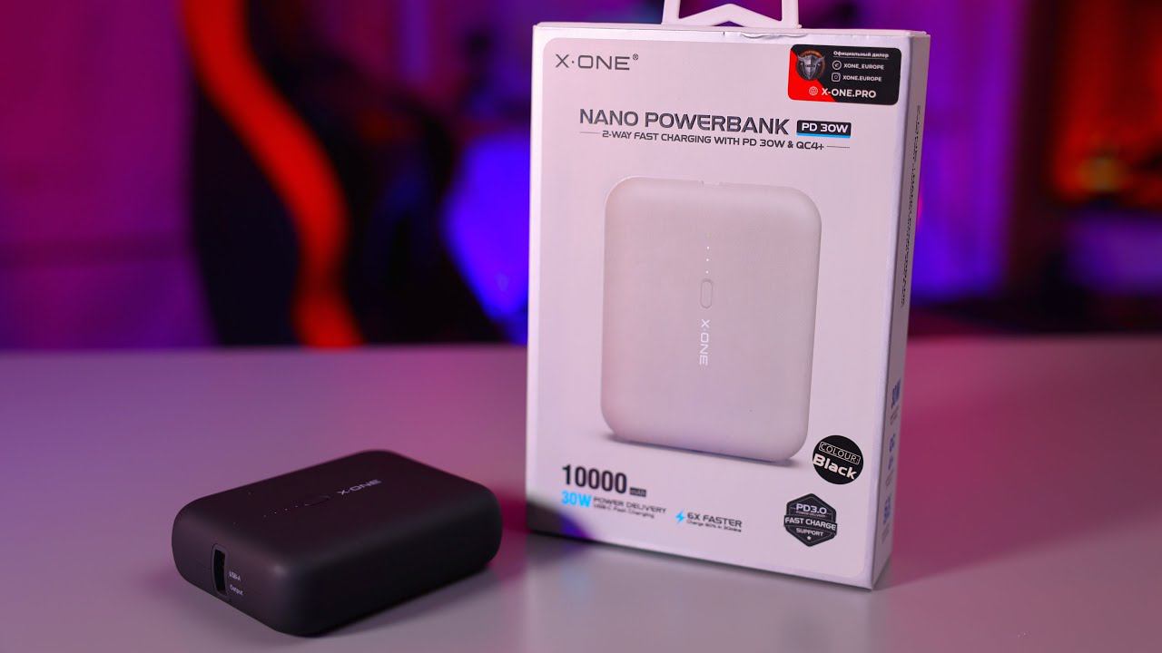 Компактный внешний аккумулятор X-ONE NANO PowerBank PD30W (Power Delivery) QC 4+ (Quick Charge) смотреть онлайн