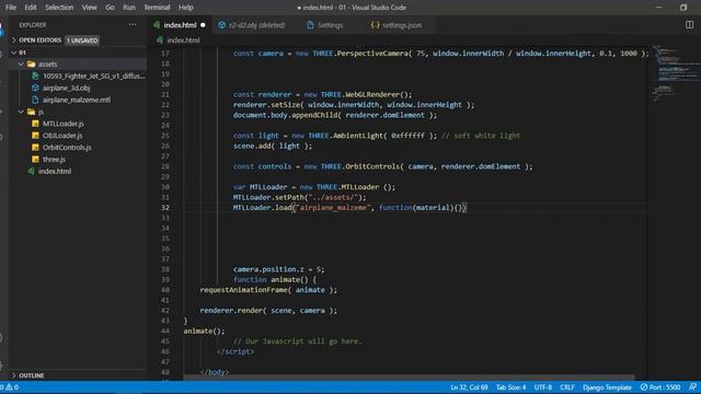 Three.js ile .Obj ve .mtl Dosyaları Açma. Webgl ve Three.js Kullanarak 3D Web Sitesi Proje Oluşturu смотреть онлайн