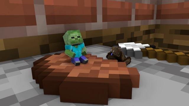 Monster School : Fat Baby Zombie But Tiny - Minecraft Animation смотреть онлайн