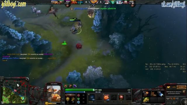 Techies in Dota 2. Hard line. Streak 6/0. Game 2 (all leave) смотреть онлайн