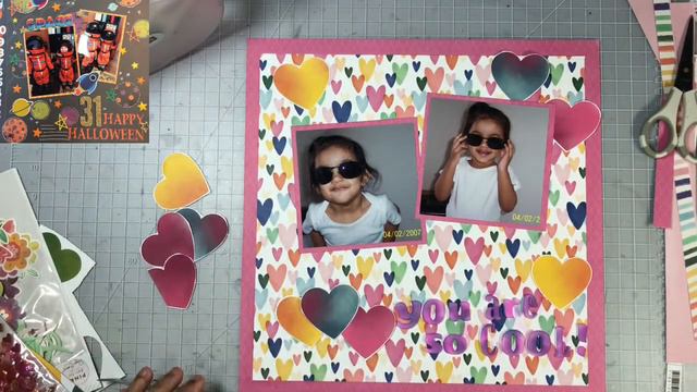 12x12 Scrapbook layout / Scrapbooking process / TSNSKC Telephone Hop / смотреть онлайн