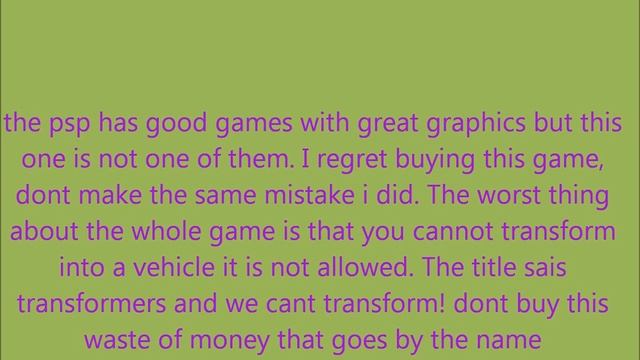 transformers 2 revenge of the fallen psp review смотреть онлайн