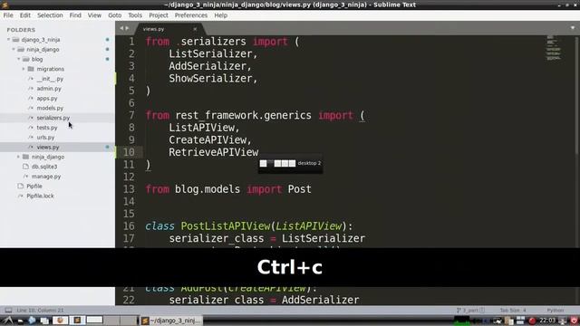 Django rest first application, Show Post RetrieveAPIView. Part 4 смотреть онлайн