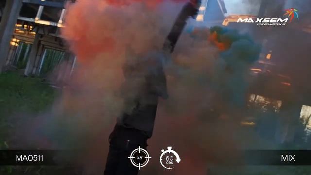 Цветной дым набор 5 штук Красный, синий, зеленый, желтый, оранжевый MA0511 Maxsem смотреть онлайн