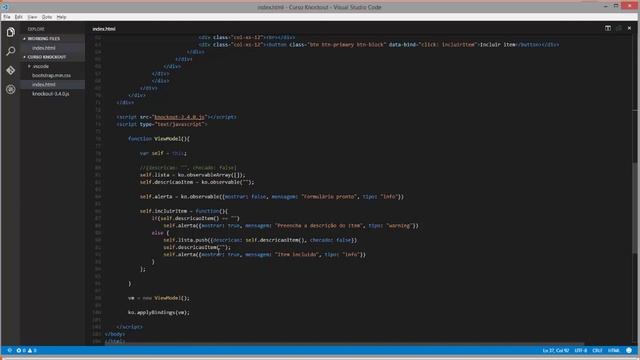 Knockout JS #4.3 Binding - Prática смотреть онлайн
