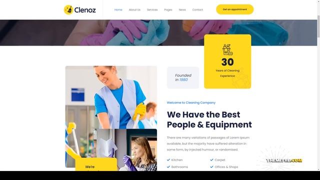 Clenoz - Cleaning Service WordPress Theme cleaning company cleaning agency Easy Create Website смотреть онлайн