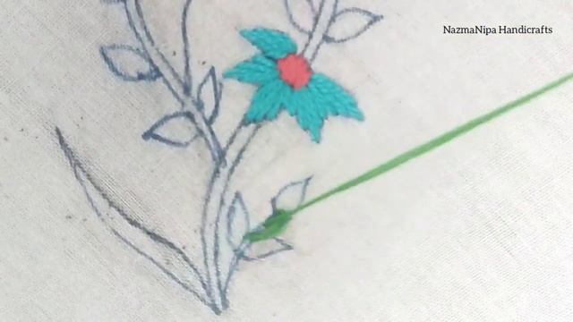 Hand Embroidery। Simple Flower Embroidery Design।