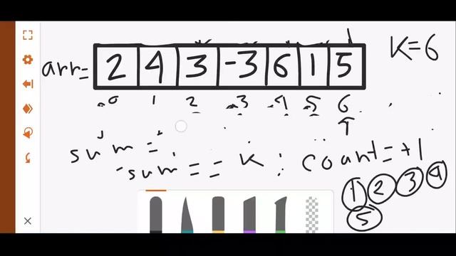 subarray sum equals k | Amazon interview question | Python Solution смотреть онлайн