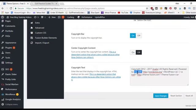 Avada Tutorial to Edit the Copyright Footer Section смотреть онлайн