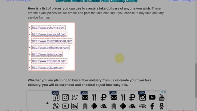 Buy Fake Obituary ⚱ with Fake Obituary App https://youtu.be/ObEj1UYANws смотреть онлайн