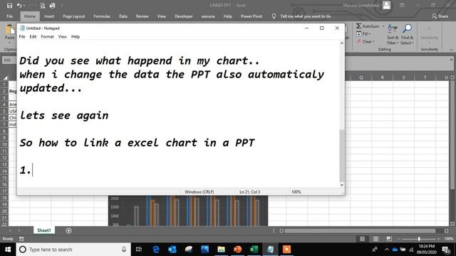 Linked Chart in Power point |Auto update Excel Chart in PPT смотреть онлайн