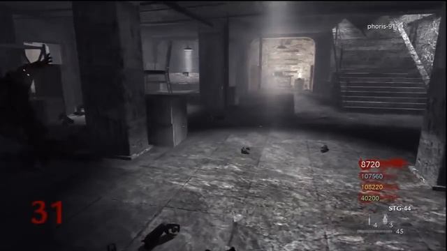 World at War Nacht Der Untoten Round 30+ w/ 4 players - Call of Duty Nazi Zombies смотреть онлайн