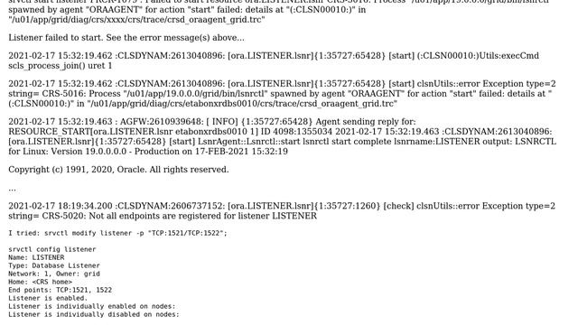 Databases: Changing the grid listener port of an Oracle Database Appliance X8-2M смотреть онлайн