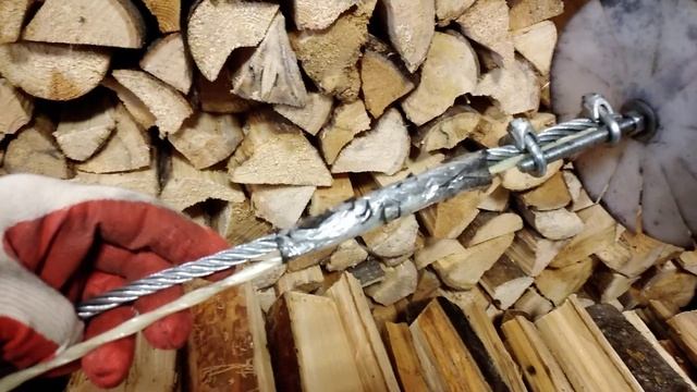 Ерш для чистки дымохода под углом 90 своими руками.