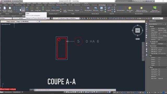 FERRAILLAGE AUTOCAD смотреть онлайн