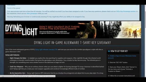Получаем Дополнение к игре DYING LIGHT